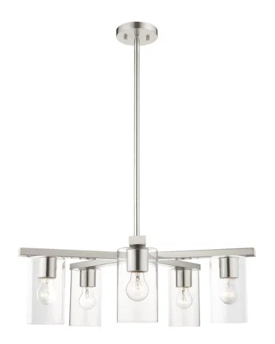 Livex Lighting 5-light Brushed Nickel Chandelier In Metallic