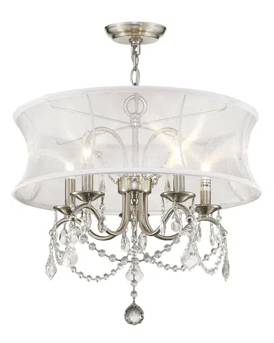 Livex Lighting 5-light Brushed Nickel Chandelier In Metallic