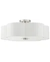 Livex Lighting 5 Light Brushed Nickel Semi-flush