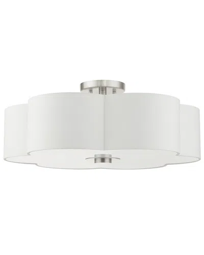Livex Lighting 5 Light Brushed Nickel Semi-flush
