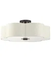 Livex Lighting 5 Light English Bronze Semi-flush In Neutral