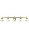 Livex Lighting 5-light Polished Brass Vanity Sconce In Metallic