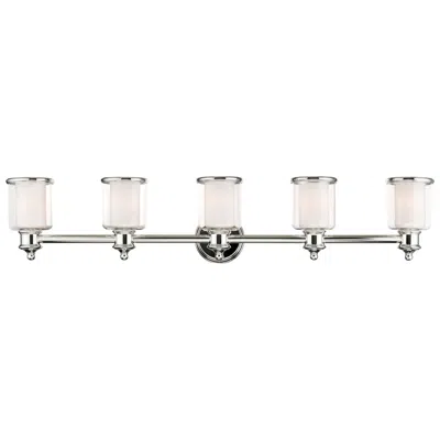 Livex Lighting 5 Light Polished Nickel Bath Vanity