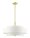 Livex Lighting 5-light Satin Brass Chandelier In Metallic