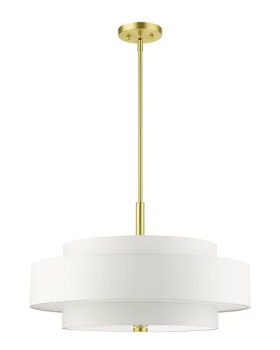Livex Lighting 5-light Satin Brass Chandelier In Metallic