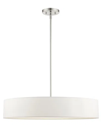 Livex Lighting 5-light Brushed Nickel Pendant In Metallic