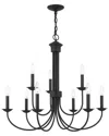 Livex Lighting 6 3-light Black Chandelier In Black