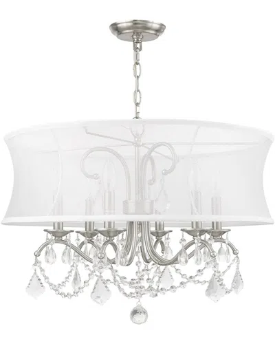 Livex Lighting 6-light Brushed Nickel Chandelier In Metallic