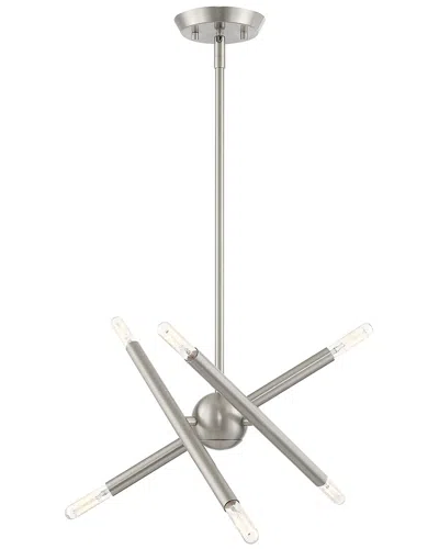 Livex Lighting 6-light Brushed Nickel Pendant Lantern