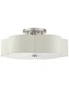Livex Lighting 6 Light Brushed Nickel Semi Flush
