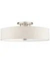 Livex Lighting 6 Light Brushed Nickel Semi Flush