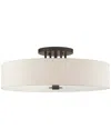 Livex Lighting 6 Light English Bronze Semi-flush In Neutral