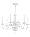 Livex Lighting 6-light White Chandelier In White