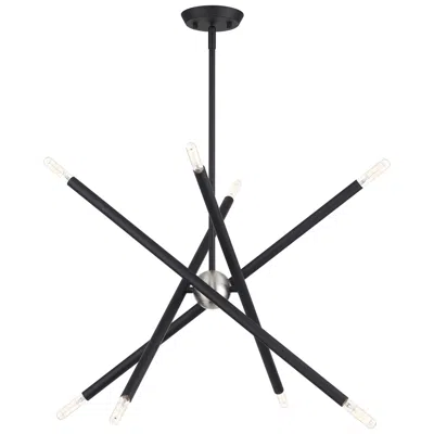 Livex Lighting 8 Light Black Chandelier