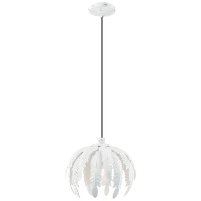 Livex Lighting Acanthus 1 Light Antique White Mini Pendant