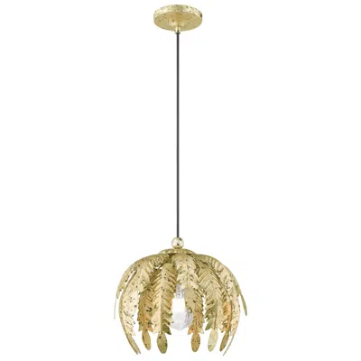 Livex Lighting Acanthus 1 Light Winter Gold Mini Pendant