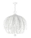 Livex Lighting Acanthus White 5 Light Chandelier In White
