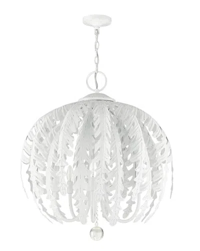 Livex Lighting Acanthus White 5 Light Chandelier