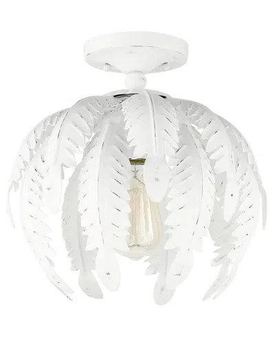 Livex Lighting Acanthus White Semi-flush