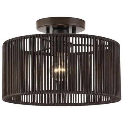 Livex Lighting Acordia 1 Light English Bronze Medium Semi-flush