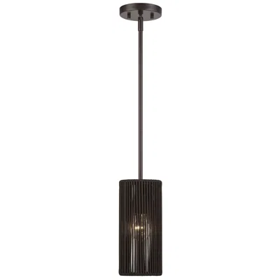 Livex Lighting Acordia 1 Light English Bronze Mini Pendant In Black