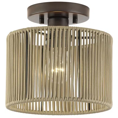 Livex Lighting Acordia 1 Light English Bronze Small Semi-flush