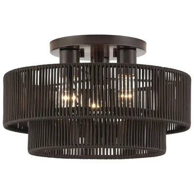 Livex Lighting Acordia 3 Light English Bronze Large Semi-flush