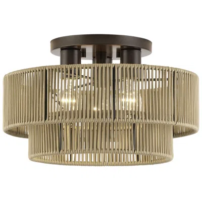 Livex Lighting Acordia 3 Light English Bronze Large Semi-flush