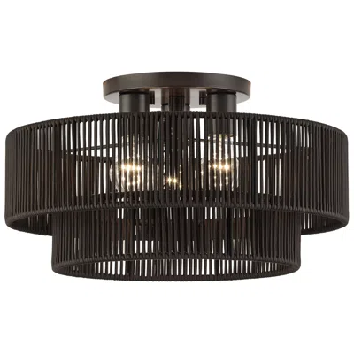 Livex Lighting Acordia 3 Light English Bronze Large Semi-flush