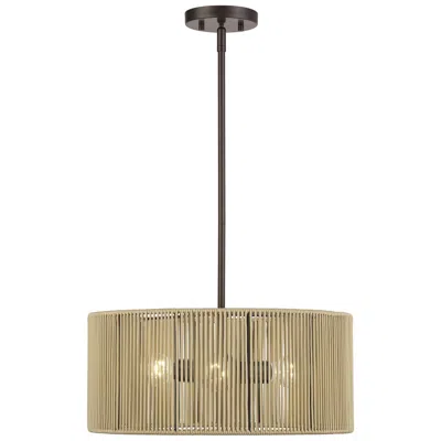 Livex Lighting Acordia 3 Light English Bronze Pendant Chandelier In Brown