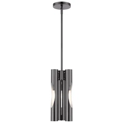 Livex Lighting Acra 3 Light Black Chrome Pendant Chandelier