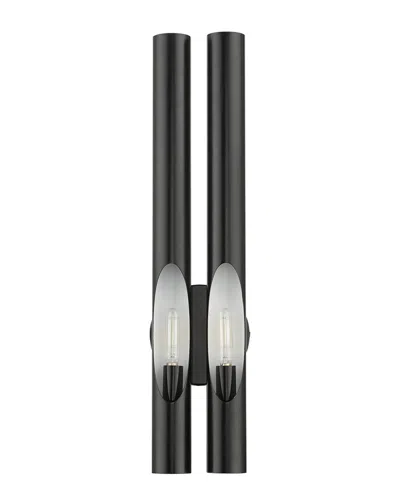 Livex Lighting Acra Black 2 Light Sconce 1