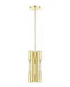 Livex Lighting Acra Brass 3 Light Chandelier In Brass