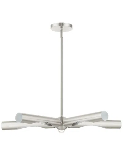 Livex Lighting Acra Nickel 5 Light Chandelier