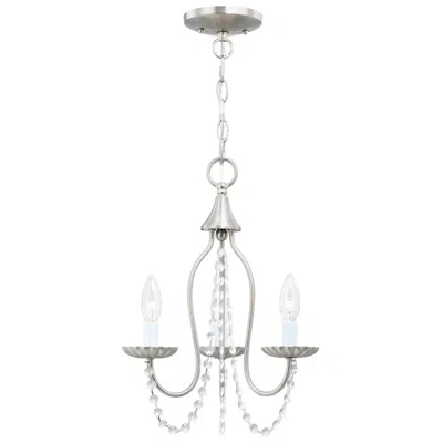 Livex Lighting Alessia 3 Light Brushed Nickel Mini Chandelier