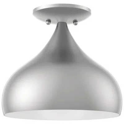 Livex Lighting Amador 1 Light Brushed Nickel Semi-flush