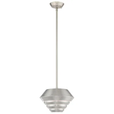 Livex Lighting Amsterdam 1 Light Brushed Nickel Mini Pendant