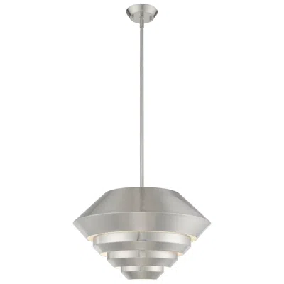 Livex Lighting Amsterdam 1 Light Brushed Nickel Mini Pendant