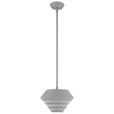 Livex Lighting Amsterdam 1 Light Nordic Gray Mini Pendant
