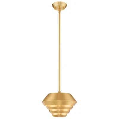 Livex Lighting Amsterdam 1 Light Satin Brass Mini Pendant