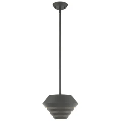 Livex Lighting Amsterdam 1 Light Scandinavian Gray Mini Pendant