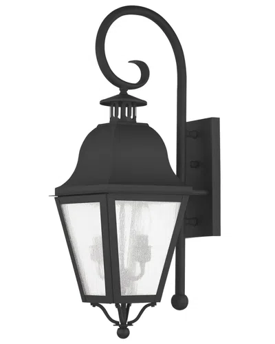 Livex Lighting Amwell 2-light Black Outdoor Wall Lantern In Animal Print