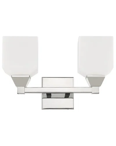 Livex Lighting Aragon 2 Lt Polished Chrome Bath Vanity In Metallic