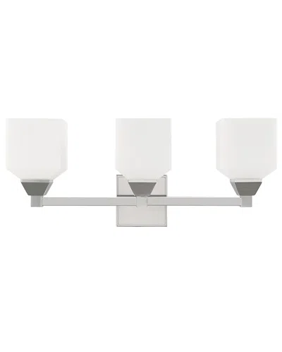 Livex Lighting Aragon 3 Lt Polished Chrome Bath Vanity In Metallic
