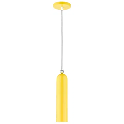 Livex Lighting Ardmore 1 Light Shiny Yellow Pendant