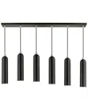 Livex Lighting Ardmore Black 6 Light Pendant In Black