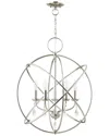 LIVEX LIGHTING LIVEX LIGHTING ARIA 5-LIGHT POLISHED NICKEL CHANDELIER