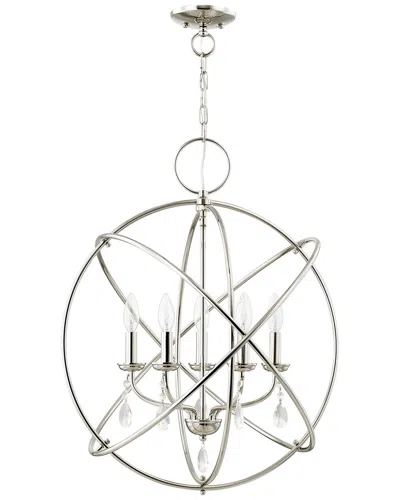 LIVEX LIGHTING LIVEX LIGHTING ARIA 5-LIGHT POLISHED NICKEL CHANDELIER