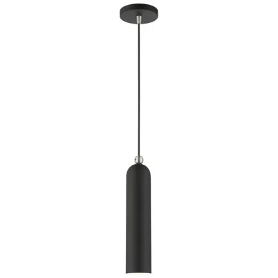 Livex Lighting Armored 1 Light Black Pendant