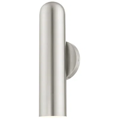 Livex Lighting Armored 1 Light Brushed Nickel Ada Single Sconce In Gray